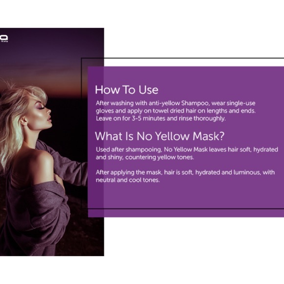 NEW [Fanola] No Yellow Mask 100 ml - Neutralize unwanted yellow/brassy tones! - Picture 3 of 6